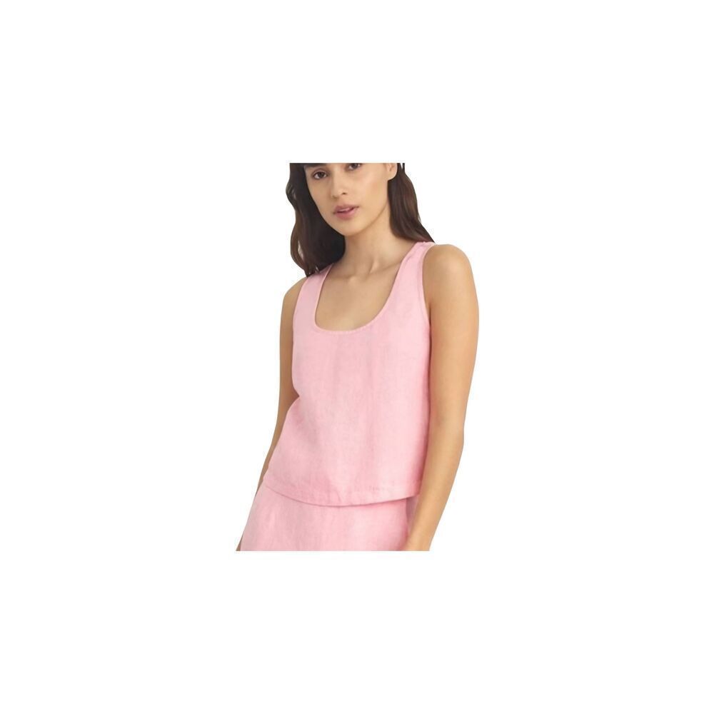 NWT Onia Open Back Linen Tank in Rosette sz XL